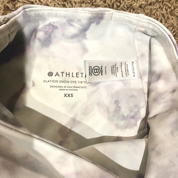 Athleta Elation Snow Dye 7/8 Tight Leggings xxs - Picture 6 of 7